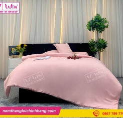 Bộ Chăn - Drap - Lụa Tencel 5 món ( màu trơn )
