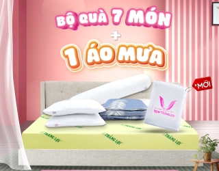 Mua Nệm Cao Su Non Thắng Lợi Giá Chỉ Từ 1.350K – Nhận Ngay Bộ Quà Tặng 7 Món + 1 Áo Mưa Cao Cấp