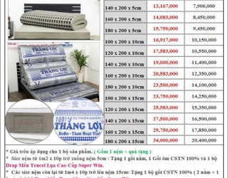 Cực sốc tháng 8 – Nệm Thắng Lợi tung chiết khấu 40% cho tất cả các sản phẩm nệm cao su thiên nhiên